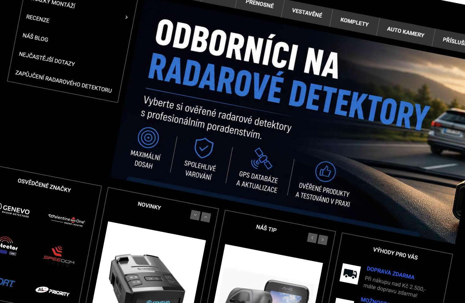 Radarové detektory a autokamery